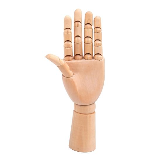 Wooden Manikin, Flexible Body Joints Human Figure Puppet Ornament, Poseable Articulated Hand Model for Sketching Drawing Painting Supplies