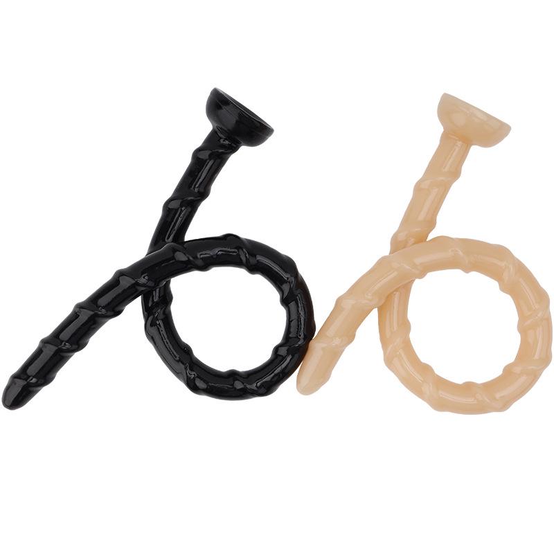 Kujii Weicher Gerippter Analplug Vibrator für Frauen - Erwachsenen-Vergnügungsspielzeug