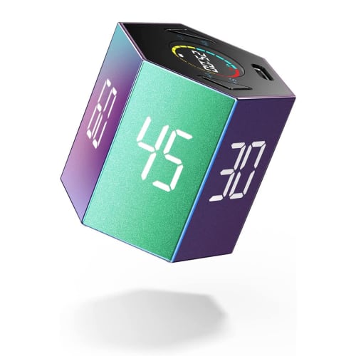 TickTime Pro - A New Generation of Digital Timers: Gradient Hexagonal Pillar Pomodoro Timer, Kitchen Timer, Cube Timer, 5 Volume Levels, Silent Mode,