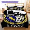 Set Copripiumino Trapuntato Juve Federa Federe Decorazione Casa Regalo di Compleanno (1 * copripiumino + 2 * federa, senza nucleo)