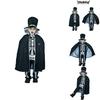 Spooky Skeleton Skull Ghost Kids Boy Halloween Cosplay Jumpsuit Party Outfit
