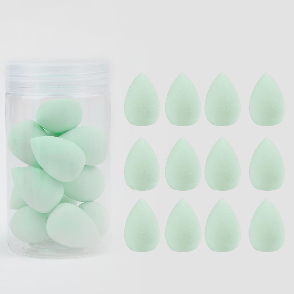 12pcs Mini Beauty Sponge Egg Water Drop Small Makeup Egg Powder Puff Dry Wet Combined Cosmetic Tools With Storage Box