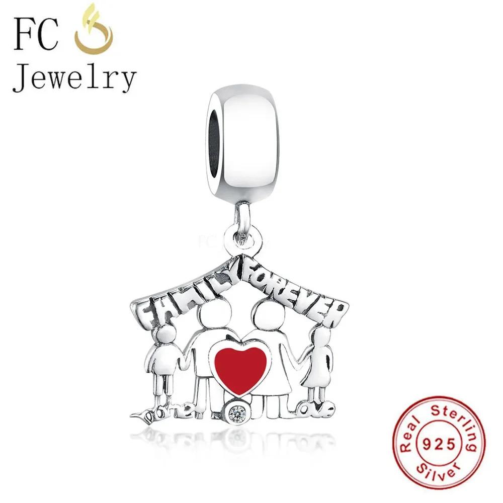FC Jewelry Fit Original Pan Charms Bracelet Authentic 925 Silver Little Boy Girl Son Daughter Bead Pendant For Women Berloque