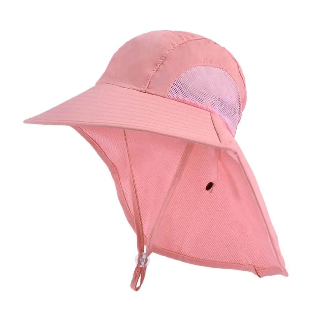 Adjustable Sun Hat Outdoor Beach Cap Boy Girl UV Protection Sun Hat Wide Brim Cap Children Bucket Hats Boy Girl Wide Brim Cap