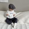 Kids' Korean Style Autumn Outfit: Long Sleeve Sweatshirt & Sweatpants Set