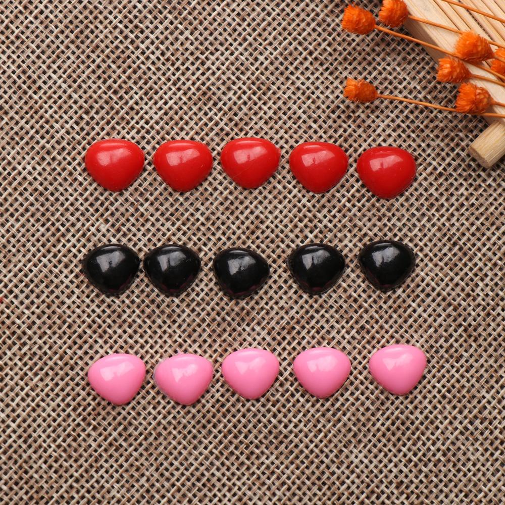 100Pcs Doll Plastic Triangle Nose Bear Buttons Safety Parts DIY Tool Doll Noses Craft Dolls Accessories Toys Black Red Pink