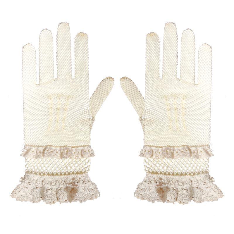 

Victoria White Mesh Lace Gloves Accessories Ben White One size