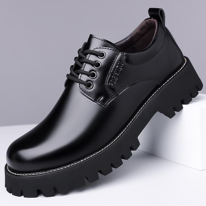 Bright Surface Oxford Shoes Man Casual Lightweight Luxury Brand Summer Loafers Fashionable Height Increasing Thick Soled Shoes