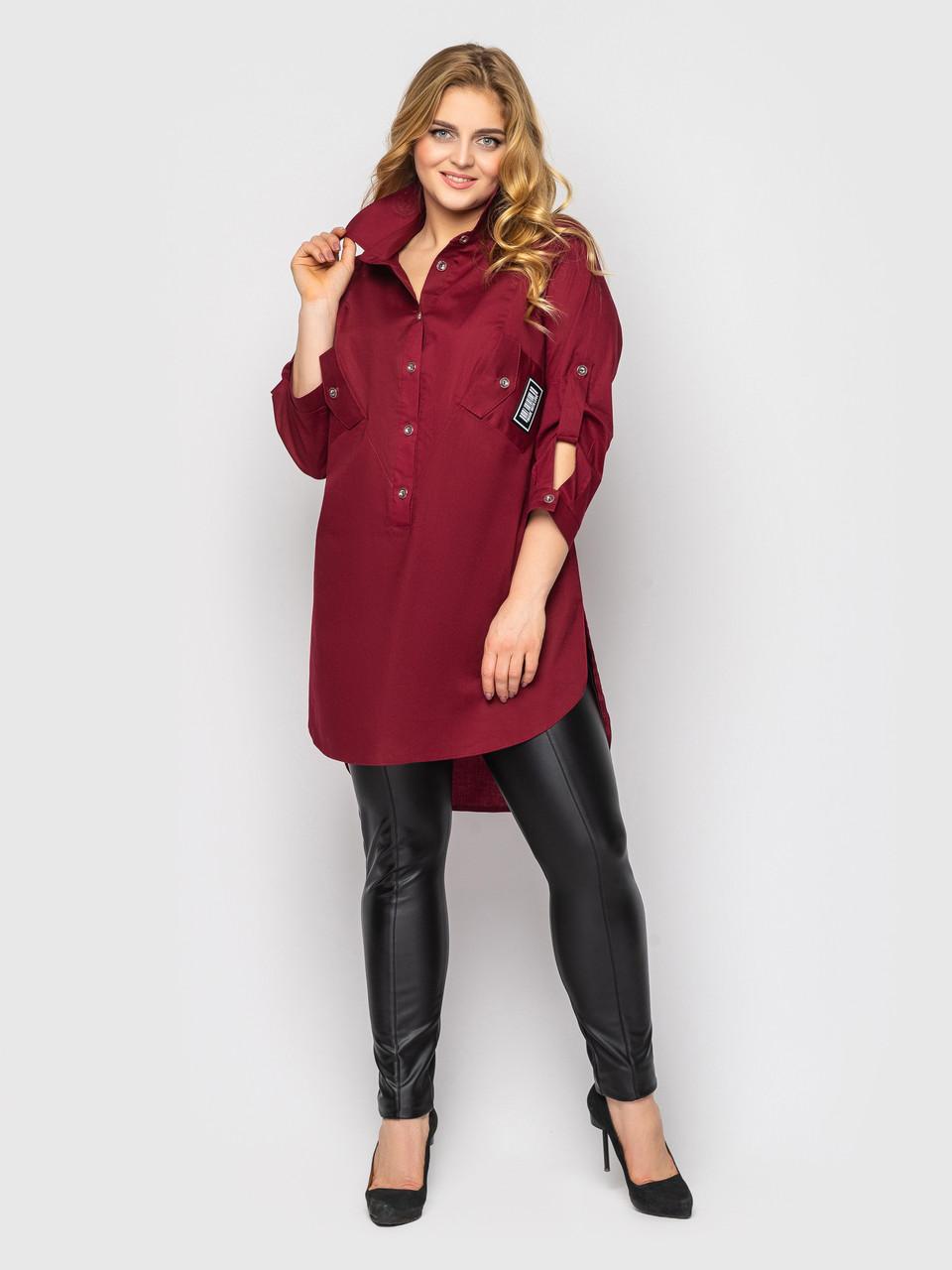 

Сорочка Muar Стиль L бордовий