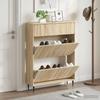 Shoe Cabinet ZWOLLE 78 X 24 X 103 Cm Engineered Wood Sonoma Oak