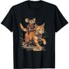 Mouse Rides On Cat Cat and Mouse T-Shirt for Men Women