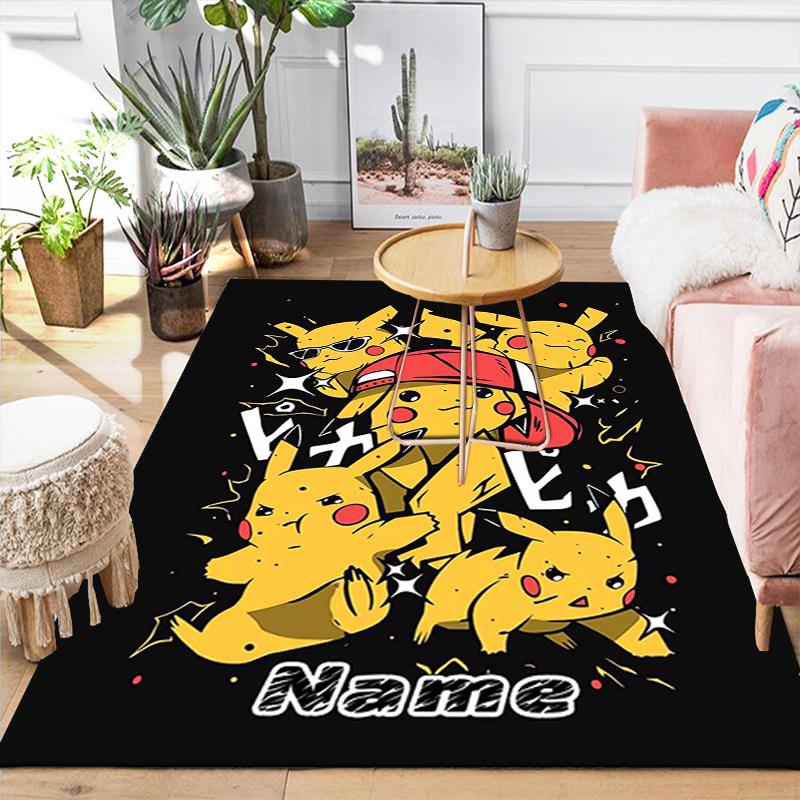 Custom 1Pc Pikachu Heartfelt Friendship Rug Office Carpet Indoor Outdoor Entrance Doormat Nonslip Soft And Comfortable Living Room D2915206