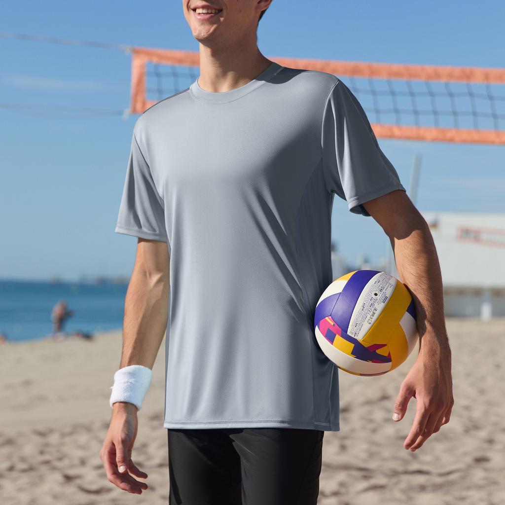 CHARMLEAKS Mens Rash Guards Short Sleeve Quick Drying Rash Vest UPF 50+ Breathable Stretchy T-Shirt