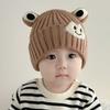 Baby hat autumn and winter cute woolen hat infant super cute thickened ear protection hat small month age warm cover hat