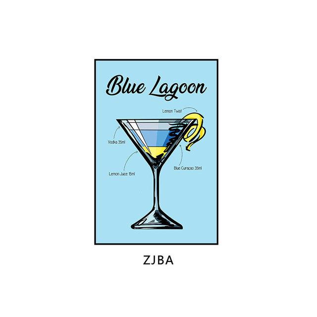 

Плакаты для бара и подвесные картины КТВ, ингредиенты для коктейлей, декоративная живопись для отдыха, ночного клуба, персонализированная фреска, домашний декор 21*30cm