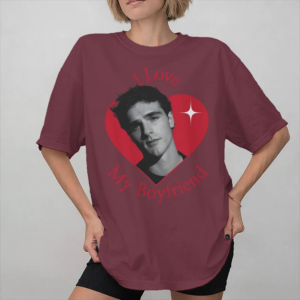 Nate Jacobs Jacob Elordi Grafikdruck T-Shirts für Unisex Damen Baumwoll-T-Shirt Kleidung