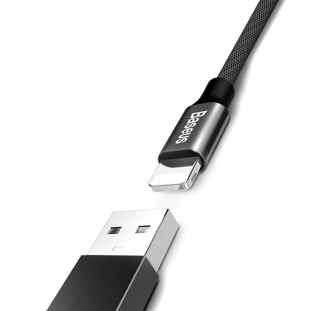 Baseus 1.8M Braided Lightning USB Cable - Black