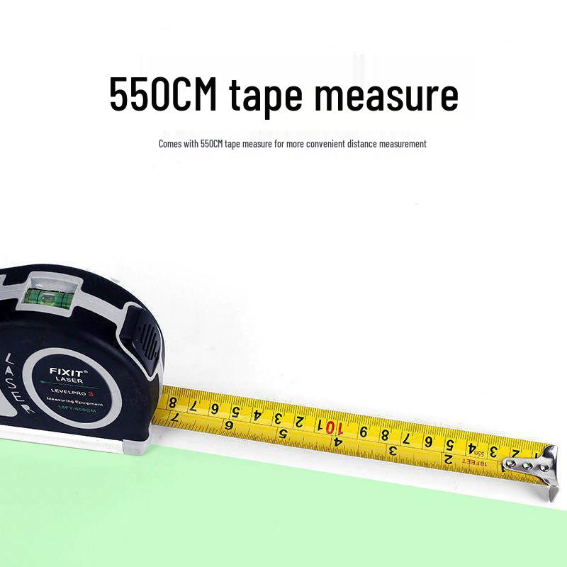 Proyector Láser Multifuncional: Cinta métrica de luz verde y nivelador infrarrojo