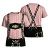 Herren Oktoberfest Vintage Print Kurzarm T-Shirt Lockere Passform Sommer