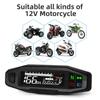 ZHIYUMotorcycle Speedometer Oil Gauge Tachometer Universal Digital Odometer Meter Instrument Cluster Turn Signal Light Indicator