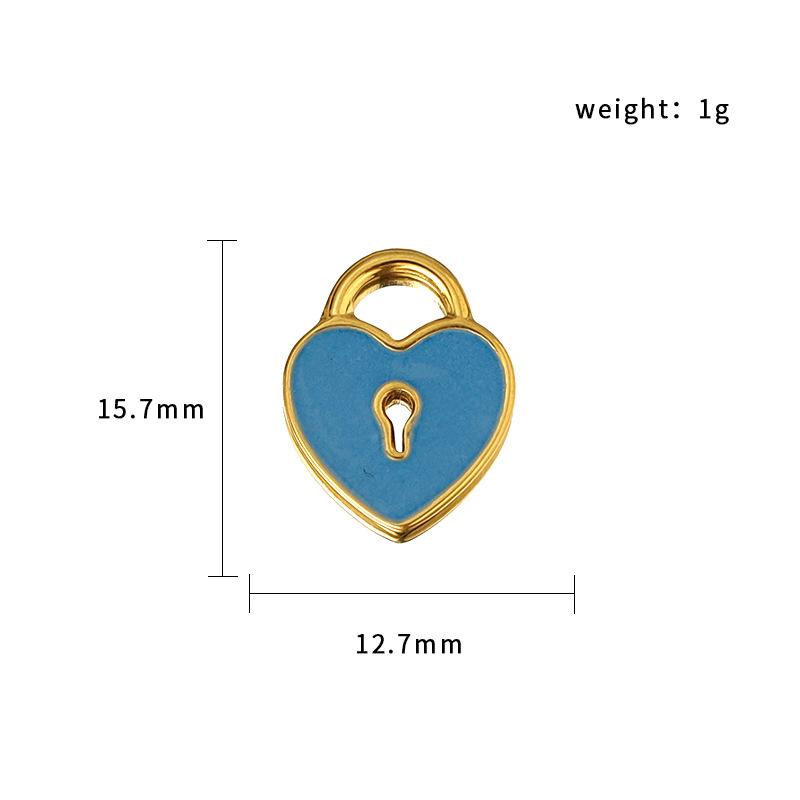 Stainless Steel Small Fresh Oil Drop Love Moon Pendant Plated 18K Jewelry Accessories Diy Pendant Necklace