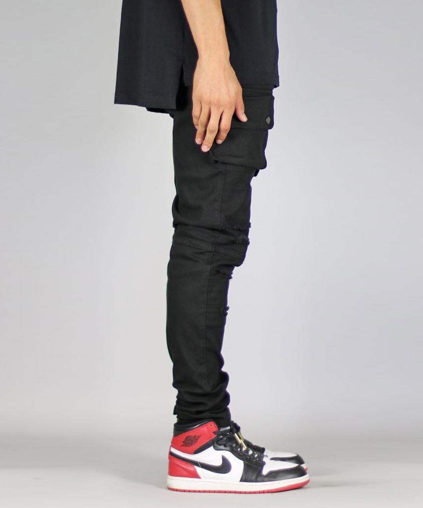 Haipeodenim Black Cargo Pants