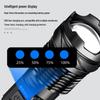 Cross-border Aluminum Flashlight with COB Warning Light & Telescopic Zoom