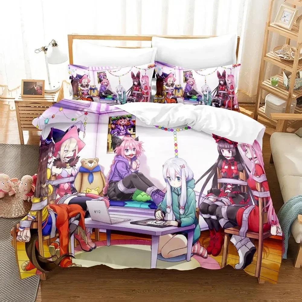 Anime Izumi Sagiri Eromanga Sensei Bedding Set Duvet Cover Bed Set Quilt Cover Pillowcase Comforter King Queen Size Boys Adult