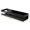 Umi Metal Multi-Purpose Wall Mount Floating Shelf (Small, Black) - 1 Shelf, Modern Style, Rectangular, Wall Mounted Storage Shelves for Kitchen