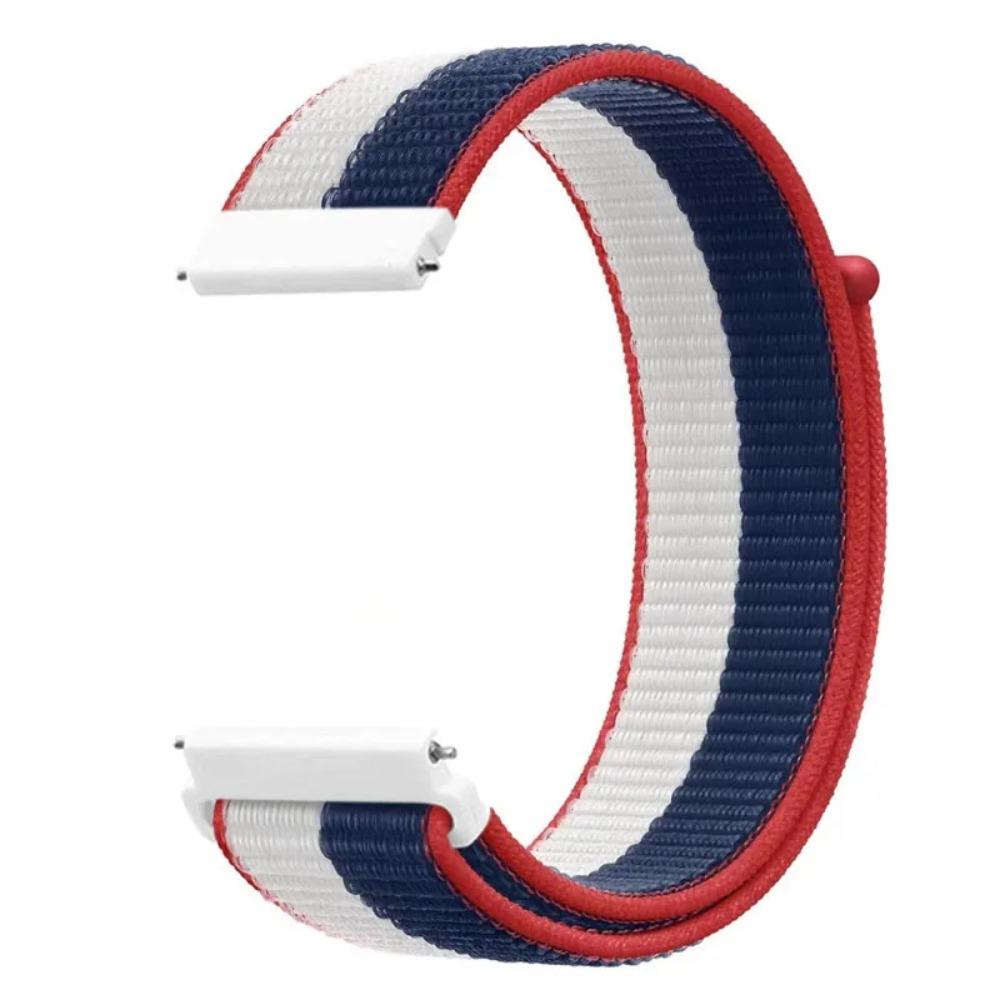 22mm 20mm Nylon Loop Strap for Redmi Watch 5 Acitve/Lite Huawei Watch 5 4 GT6-5 46mm Flag Style Wristband Amazfit Active 3-2-Max