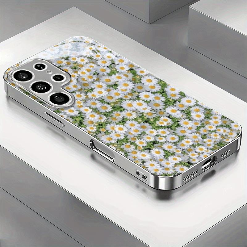 

Гальванизированный золотой новый чехол для телефона для Samsung Galaxy S26 Ultra S25 Plus S24 S23 S22 fe закаленное стекло Художественные текстурные узоры For Galaxy S26