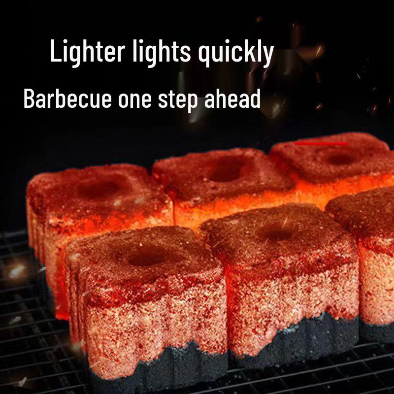 Quick-Light Smokeless Fruitwood & Bamboo Charcoal Briquettes: Easy-to-Use for Home BBQ