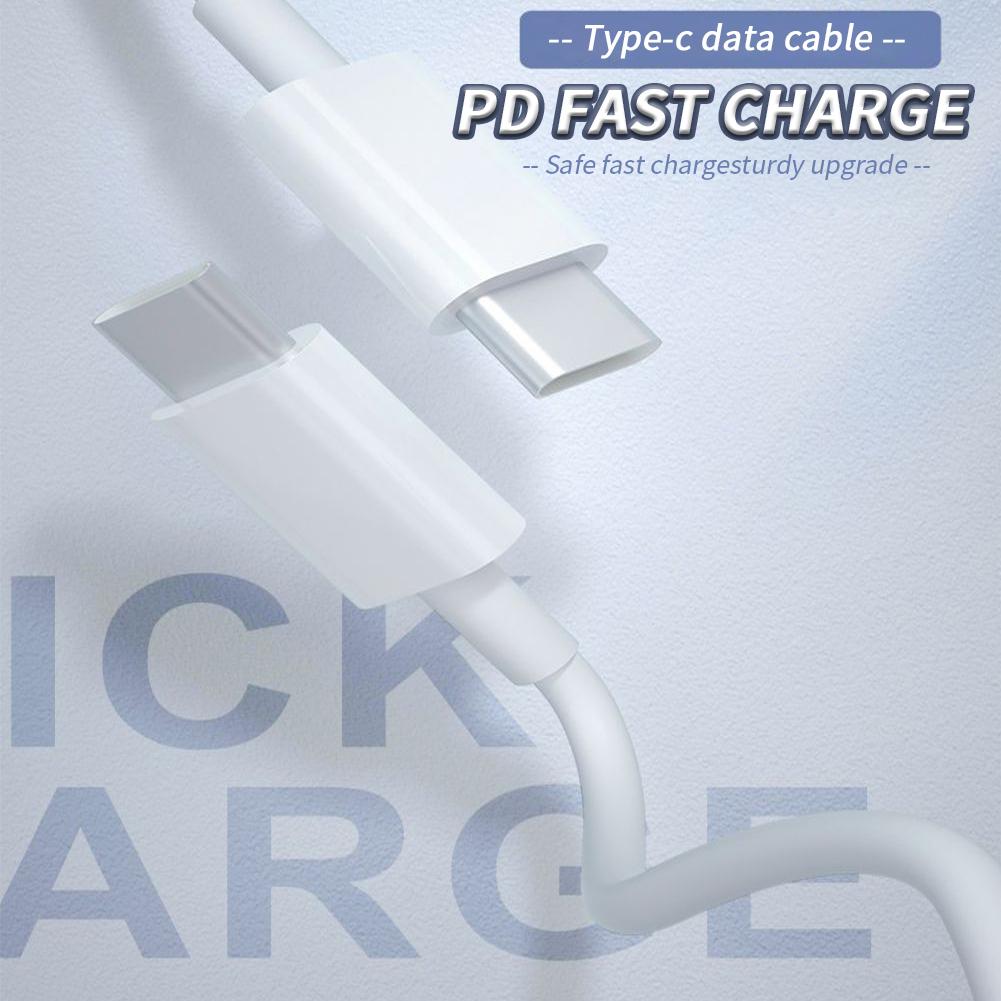 Dual USB Type C Cable 60W PD Fast Charging Cable Dual Plug Type C Charging Cable For Smartphones Tablet Laptop