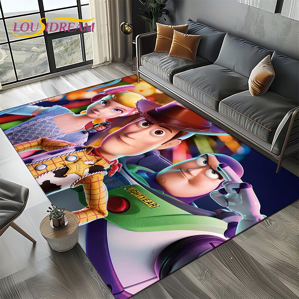 27 Style Toy Story  Cartoon 3D Carpet Rug for Bedroom Living Room Home Sofa Decoration,kid Game Large Decor Floor Mat Gift