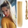 MISS WIG Synthetic Hair Fiber Heat-Resistant Straight Hair With Ponytail Fake Hair Chip-in Hair Extensions Pony Tail