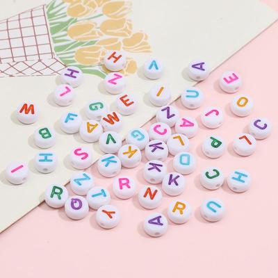 4x7mm Acrylic English Letter Beads for DIY Kids' Educational Jewelry, Bracelets, and Necklaces.