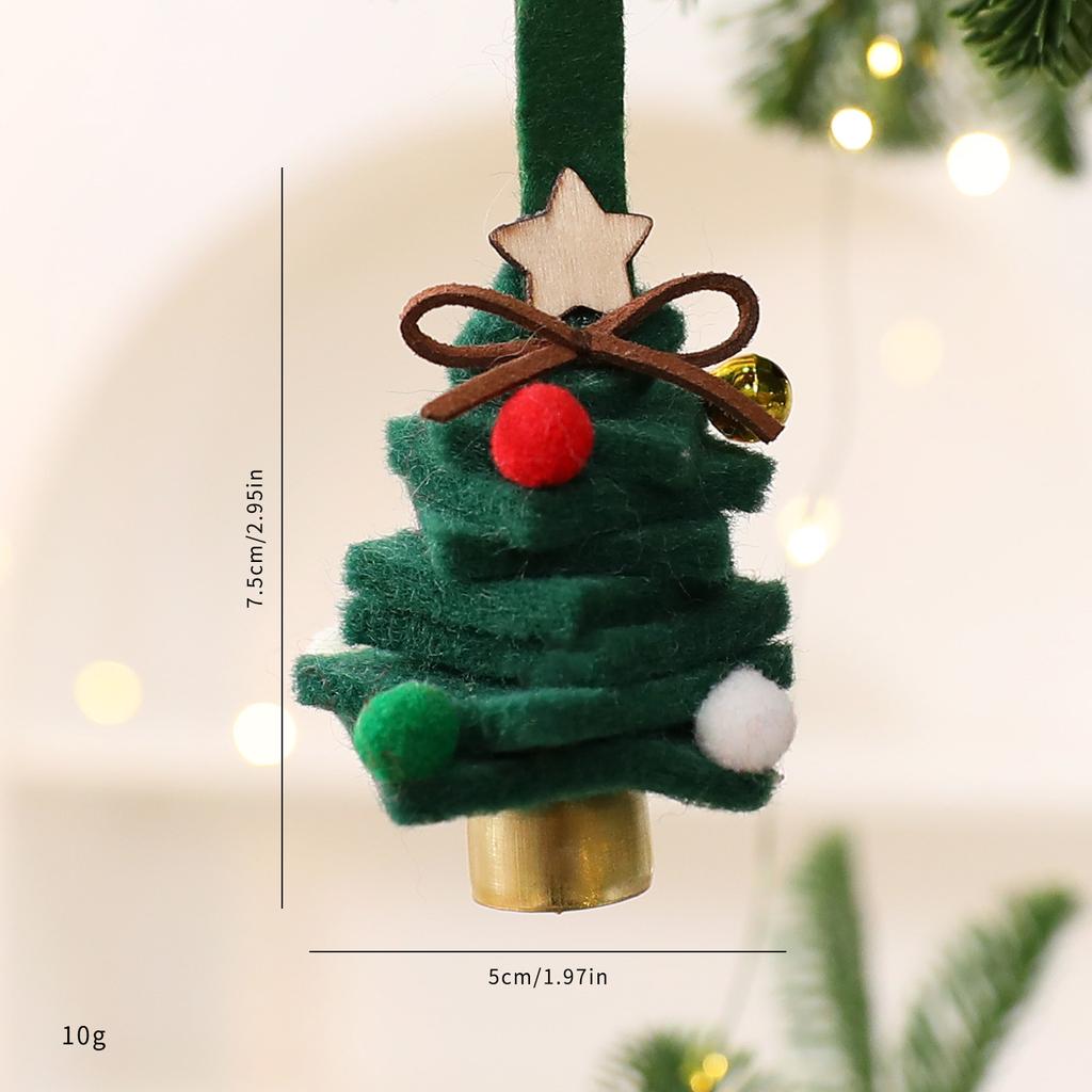Weihnachtsbaum Anhänger Charmante DIY Wolldekoration Filzwollkugeln Kranz Hochwertige Jingle Bell Plüschgirlande für Tür Zuhause
