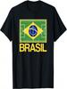 Brasilien Fußballfeld Fahne Brasilien Land Brasilianischer Stolz T-Shirt