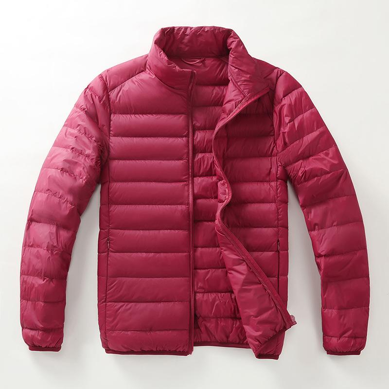 Men's Short Winter Down Jacket - 90% White Duck Down, Lightweight, Warm, Plus Size Available