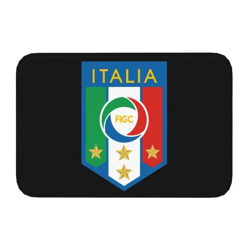 Italia Figc Mat Rug Carpet Anti-Slip Floor Mats Bedroom Italia Italy Figc World Champions 4 Stars Soccer Football Legends