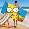 Bart Print Beach Towel, Large Soft Quick Dry Towel for Beach Camping Swimming