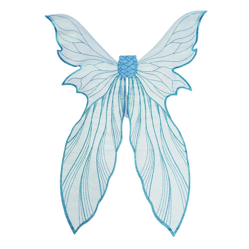 

Magical Mermaid Fairy Wings With Stickers Headpiece Butterfly Costume Wings Colorful Elf Cosplay Wing for Women Girls