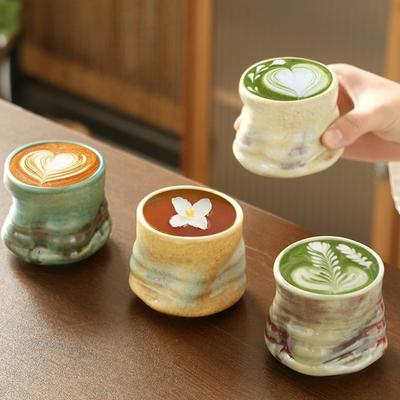 Tasse für Espresso im japanischen Stil, Ofen gebrannt, Keramiktasse, kreativ, Vintage, unregelmäßig, einzelne Tassen, Haushalt, Nachmittagsteetasse, Tassen, neu