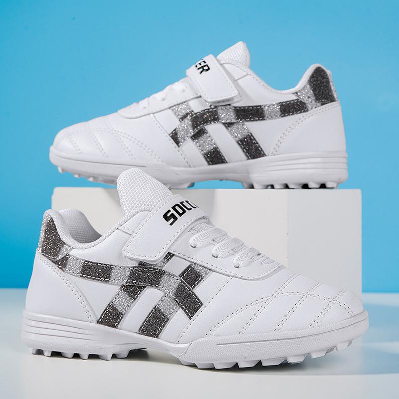 New football shoes men and women children Velcro TF broken nails young students grass flat training shoes
