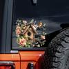 QT2482# Autocolant Realist cu Flori de Cireș și Pasăre, Potrivit pentru Laptop, Mașină, Camionetă, Furgonetă, SUV, Motocicletă, Bara de Protecție, Geam