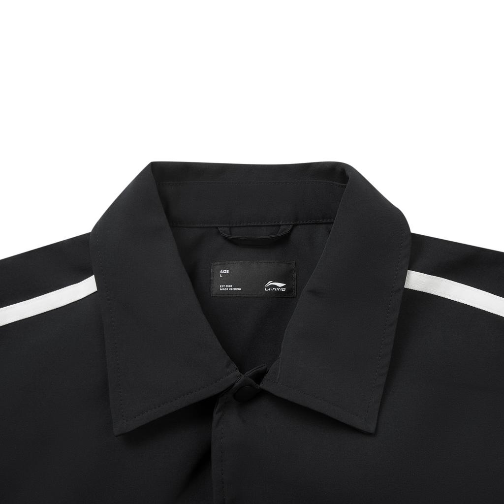 Li-Ning Sports Lifestyle Series Minimalist Versatile Letter Stripe Brand Logo Polo Casual Loose Jacket Unisex Jacket AJDV275-6