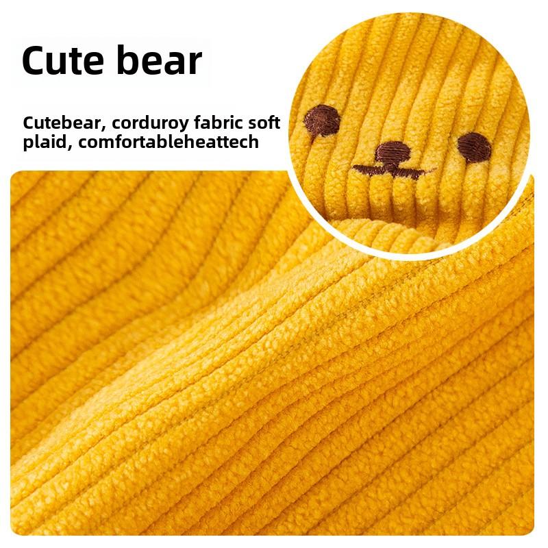 Korean Version of Autumn and Winter Dog Cute Bear Corduroy Overalls Set Pet Cat Four-legged Pet Dog Clothes