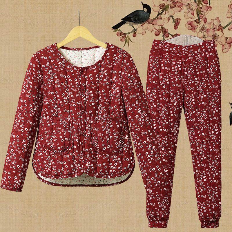 

Зимняя одежда для среднего возраста, брюки на ватине, женский утепленный жакет-двойка, свободный костюм, зима L