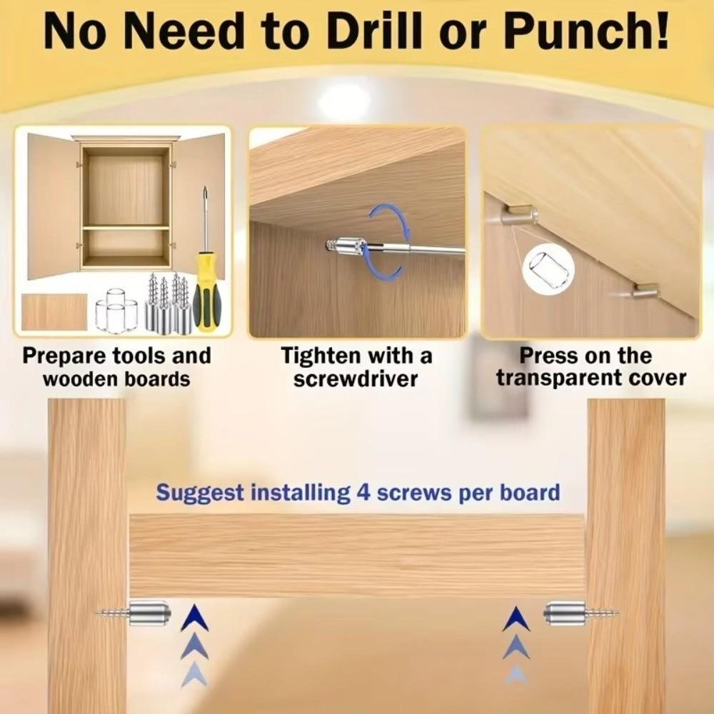 Gifts Portable Self Tapping Screws Bracke Integrated Self-tapping Screws Glass Wood Shelf Peg Multifunctional Shelf Support Pegs
