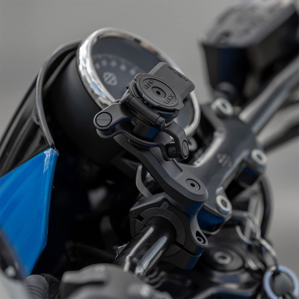 QUAD LOCK Smartphone Compatible Motorcycle Handlebar Mount PRO Black 32mm QLM-HBR-PRO